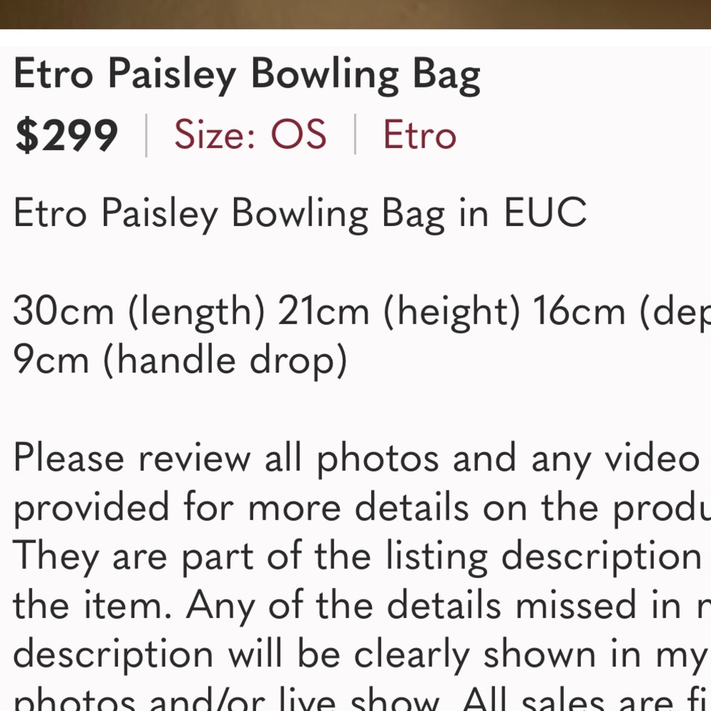 Etro Signature Paisley Leather Alma style Tote bag - Picture 6 of 6